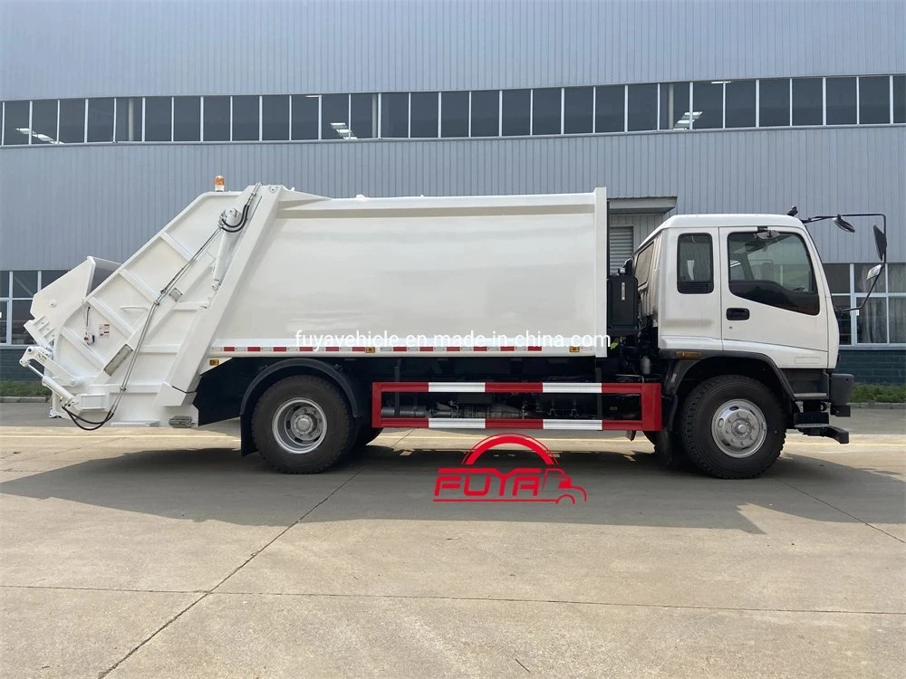 240HP Ftr Fvr Compactor Garbage Truck Load 600L 1100L Dustbin