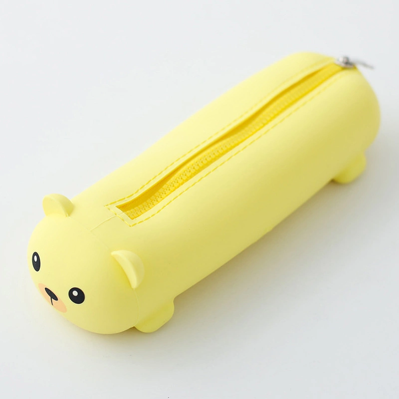 Niedliche Tier Tragbare Silikon-Reißverschluss Bleistifttaschen &amp; Taschen