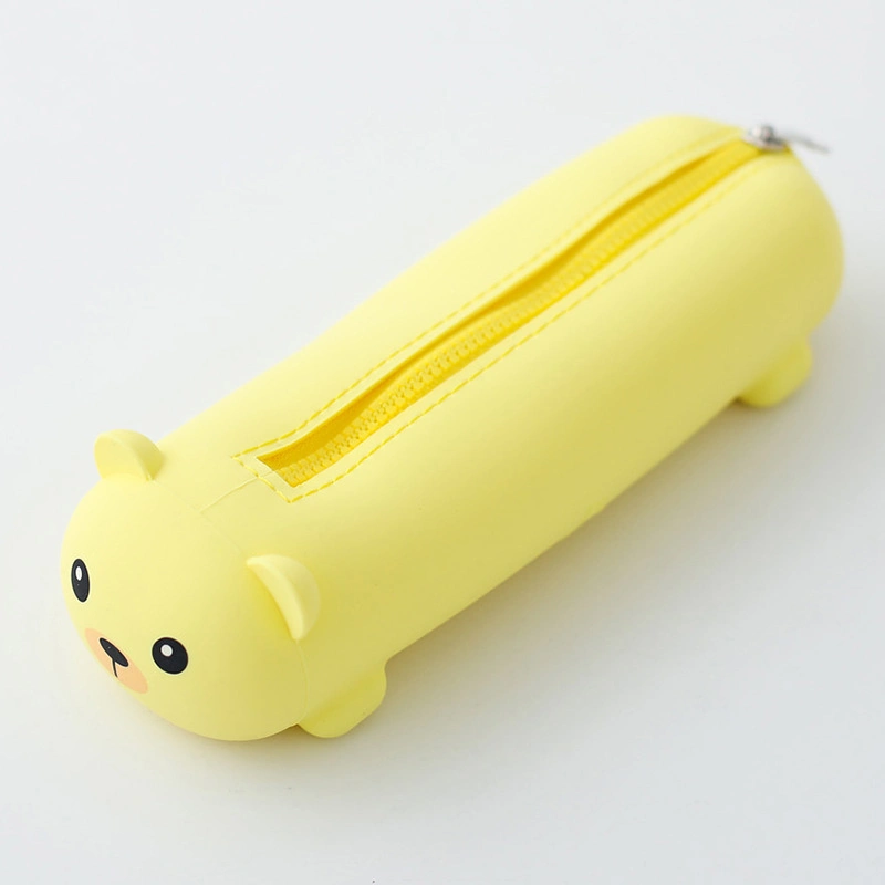 Cute Animal Portable Silicone Zipper Pencil Cases& Bags