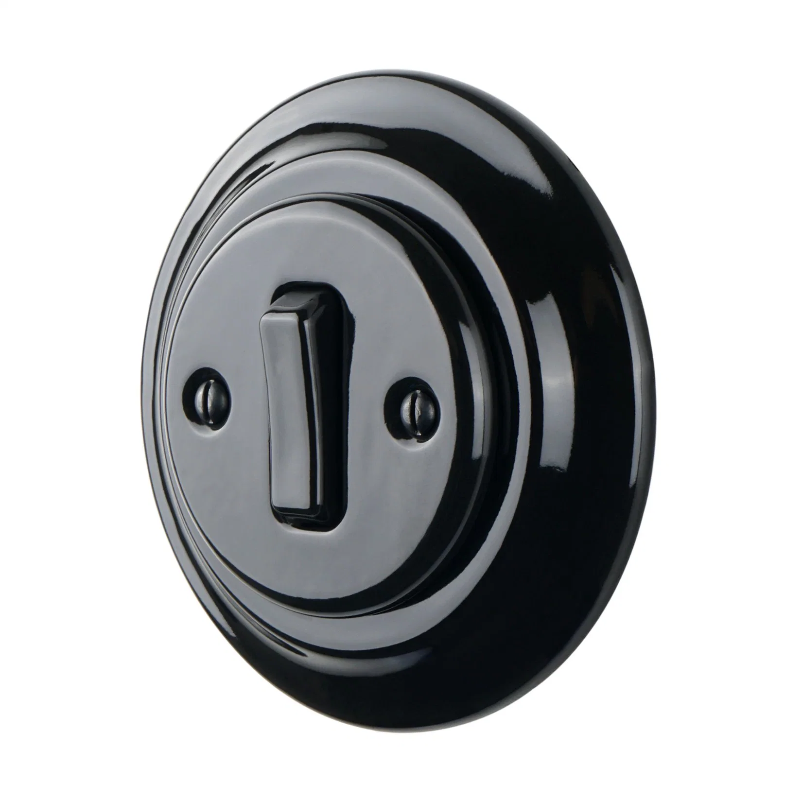 1 Gang 2 Way Style of Simple Household Ceramic Flush Mounted Button Switch