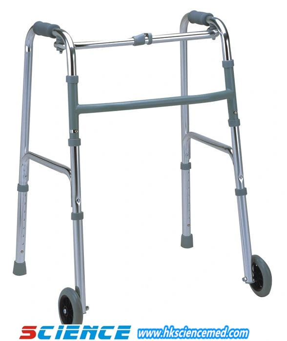 Ayudante de mayorista de aluminio ligero plegable Rollator caminador para ancianos