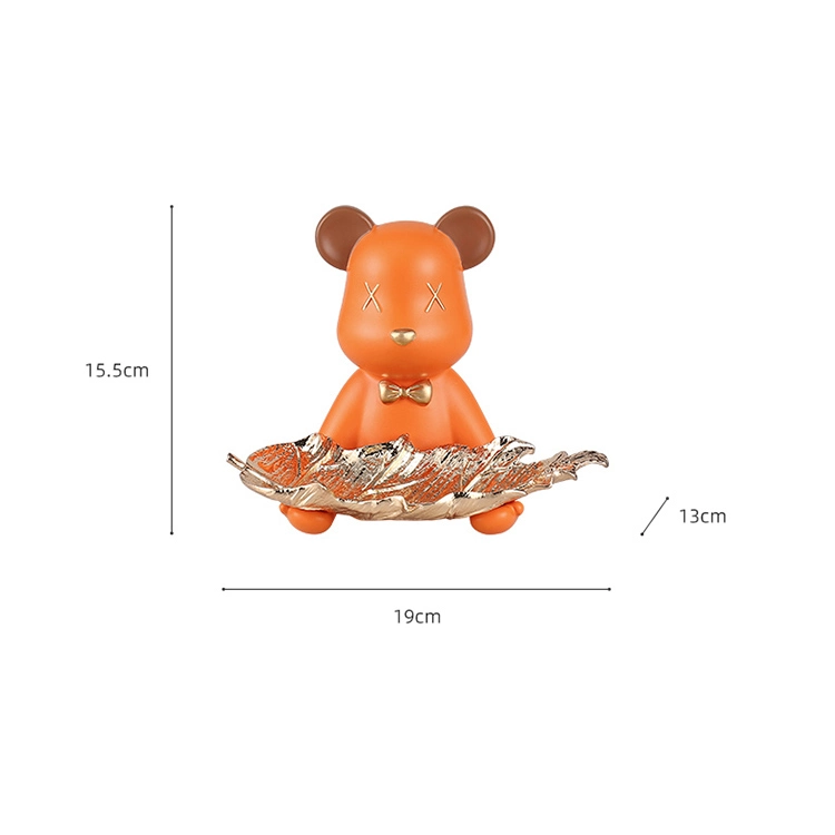 Fun Art Cartoon Character Bear Functional Home Decoration Tray Holder