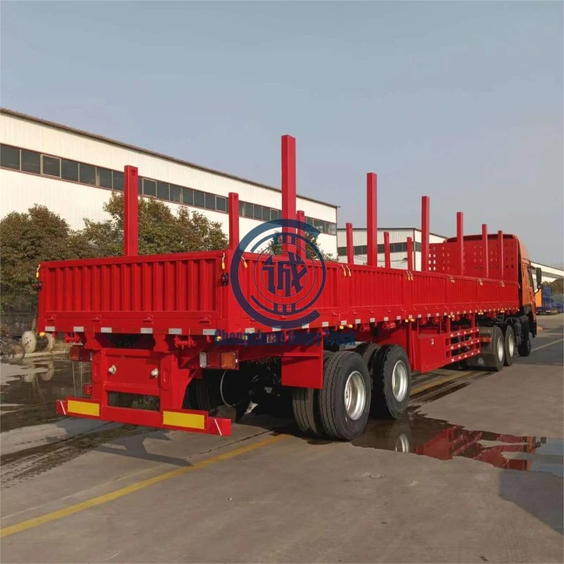 3/4/5 essieux service OEM de la Chine a fait des produits de transport de clôture agricole et de remorque 3 essieux BPW/FPR Cargo semi-remorque Remorque de camion de clôture
