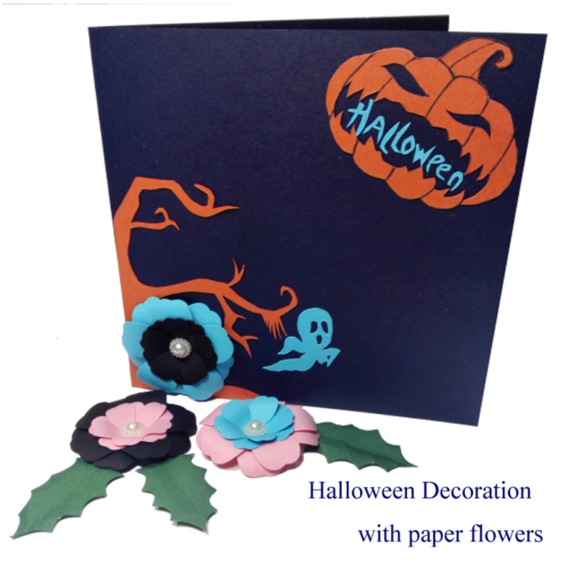 3D Decoration Paper Flower DIY Handmade Craft Material Kit of Halloween Flower