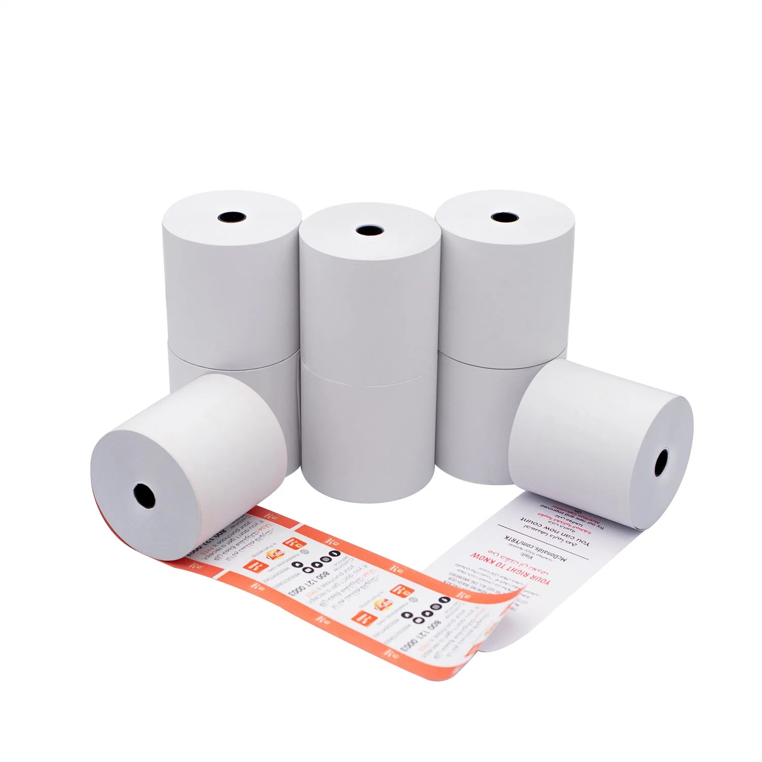 Papel de POS com rolo de papel de receção térmica Custom White Bond