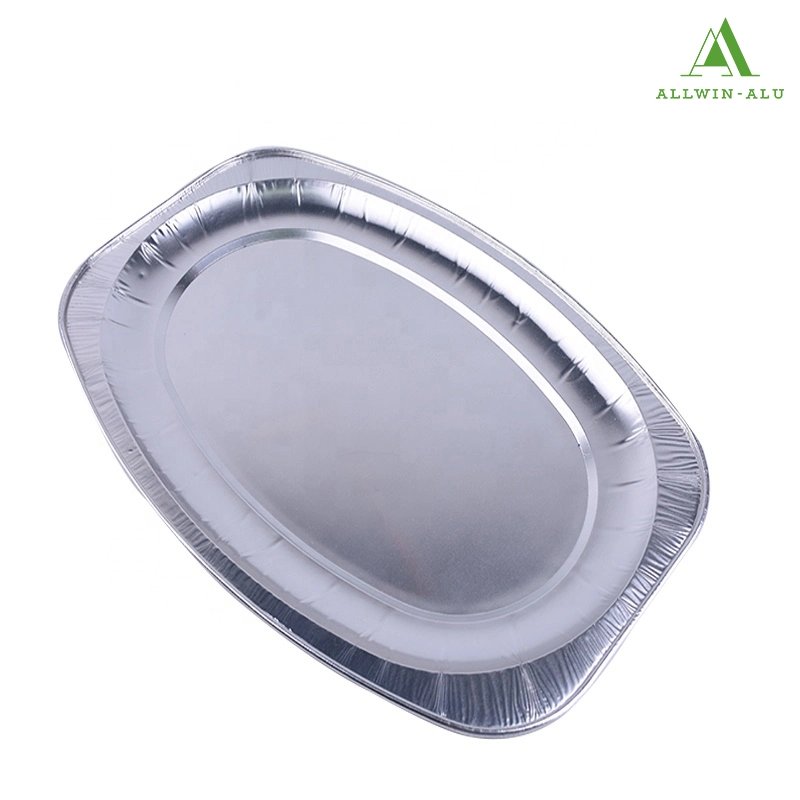 Hundred Percent Food Grade Disposable Aluminum Foil Pans Takeaway Food Packaging