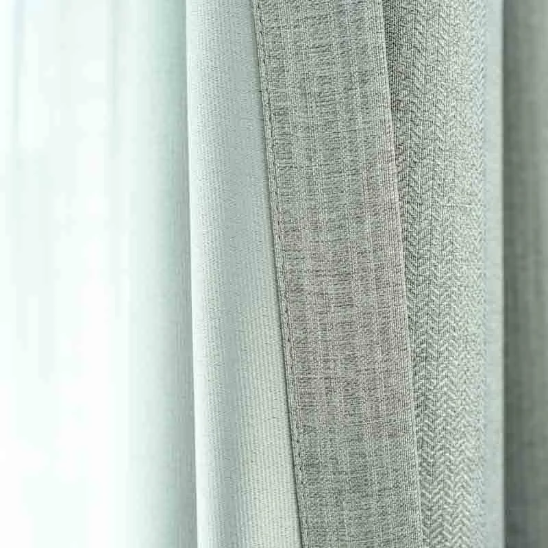 Cotton and Linen Curtains, Modern Simple Living Room, Bedroom, Bay Window, Balcony, Shading and Heat Insulation