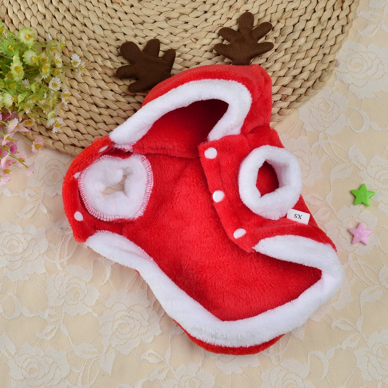 Autumn Pet Clothes Teddy Dog Christmas Dress Cat Foreign Trade Christmas Clothing Wholesale/Supplier Autumn and Winter Clothing Small Dog