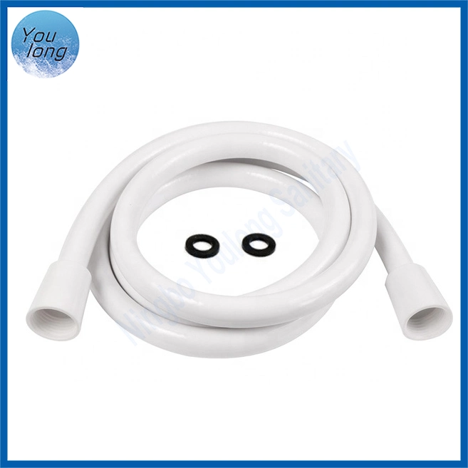 Bathroom PVC Shower Tube Flexible Corrugated White Shower Hose