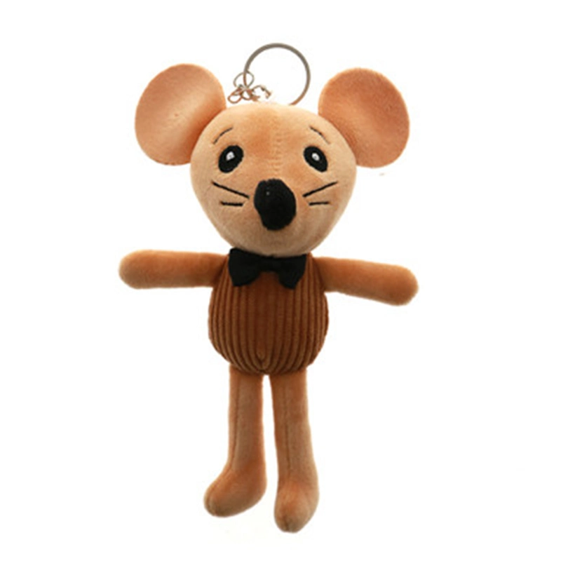 Color Customized 15cm Lovely Soft Stuffed Animal Pendant Plush Keychain Mouse