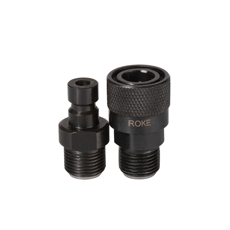 Carbon Steel Blackened Closed Type Male Thread Hydraulic Quick Couplings 10000psi