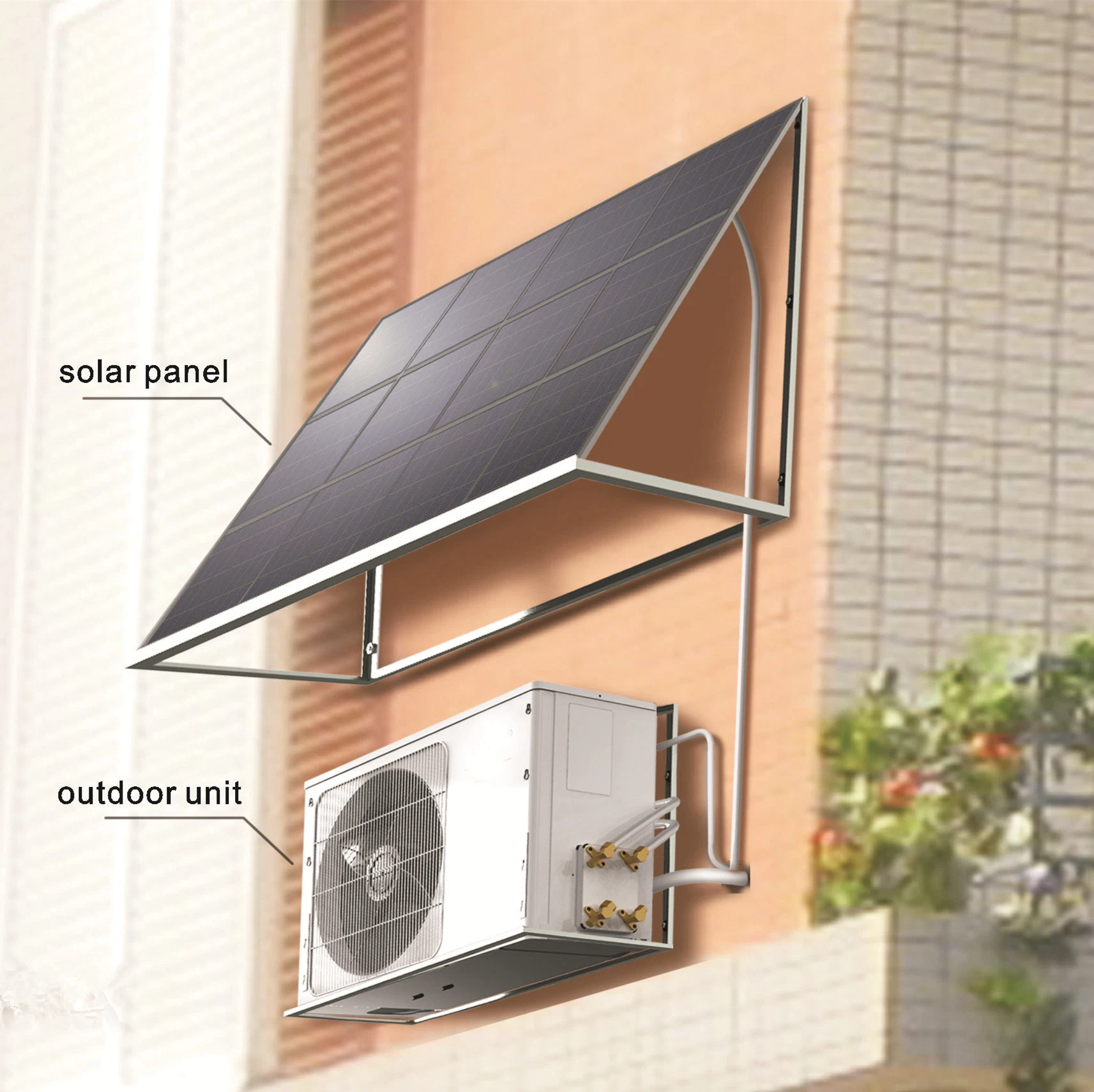 9000BTU-24000BTU DC48V Panasonic 100% do Compressor de Ar Condicionado Solar