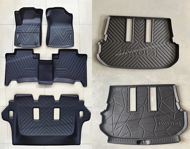 SJ Factory High quality/High cost performance  Black Soft Car Float Auto Tapete para chão para bagageira para 2016-2021 Innova