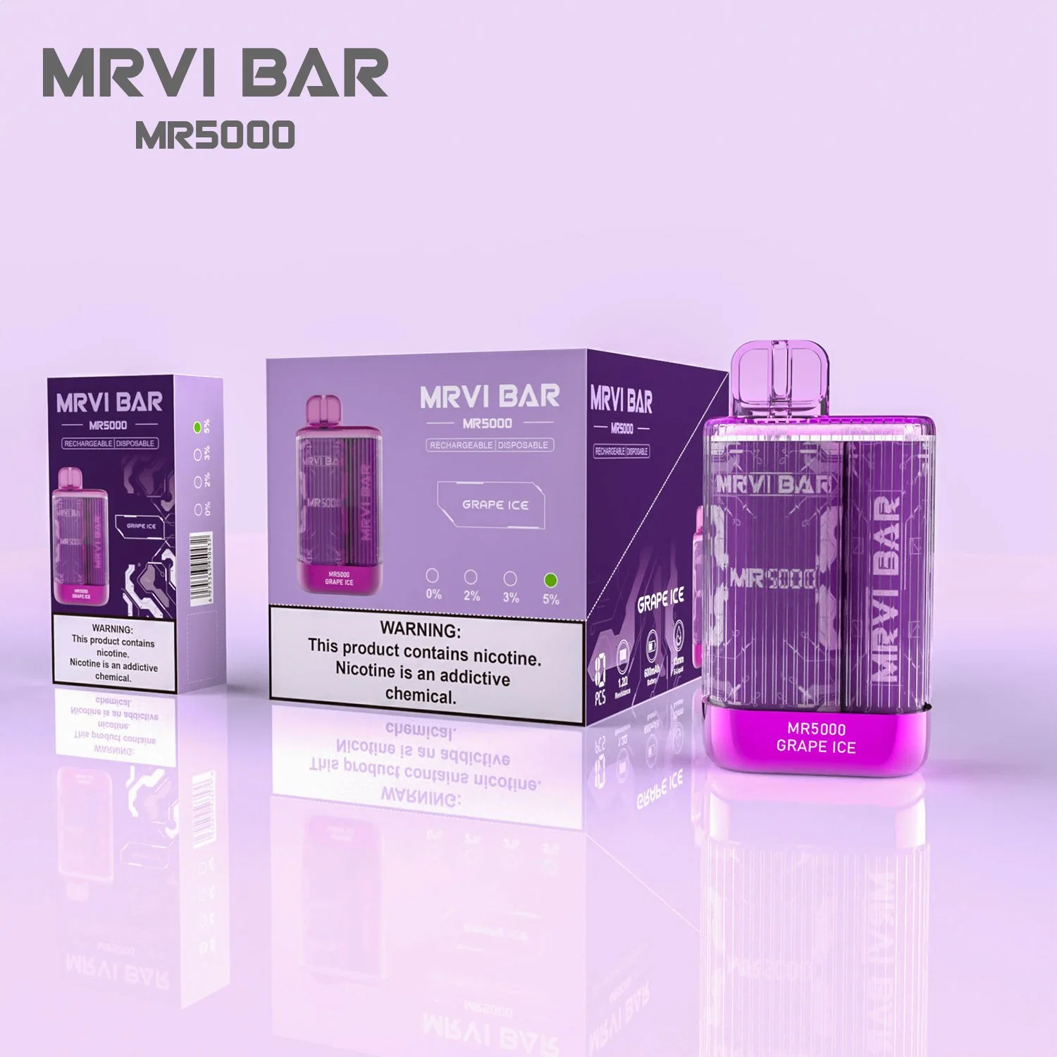 Original Factory OEM Customized Mrvi Bar 5000 Puffs Disposable/Chargeable Vapes Puff Bars Pen Electronic Cigarette Prefilled Atomizer