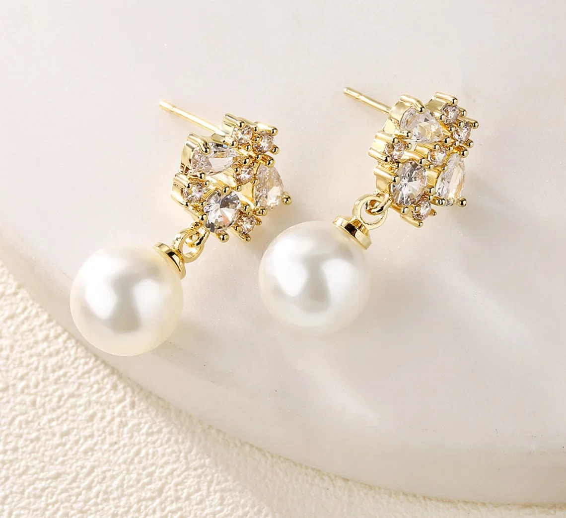 Bridal CZ Earring, Wedding CZ Earring, Bridal Jewelry, Fashion Jewelry