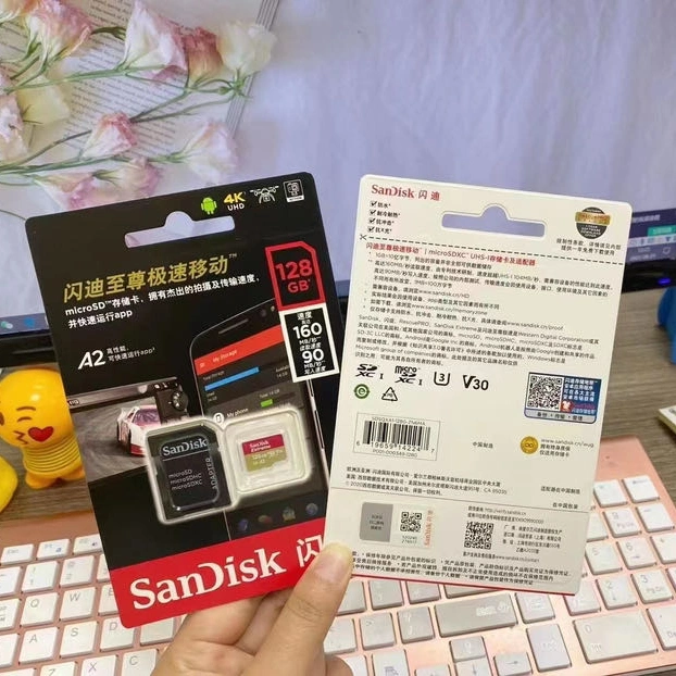 بطاقة ذاكرة Sdsqunc Sand ISK سعة 128 جيجابايت صغيرة من Sdsqunc بطاقات SD A1 Ultra Class 10 U1 U3 A1 Memory البطاقة