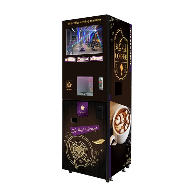 3dans1 Distributeur de café Chocolat chaud machine commerciale avec système POS ATM