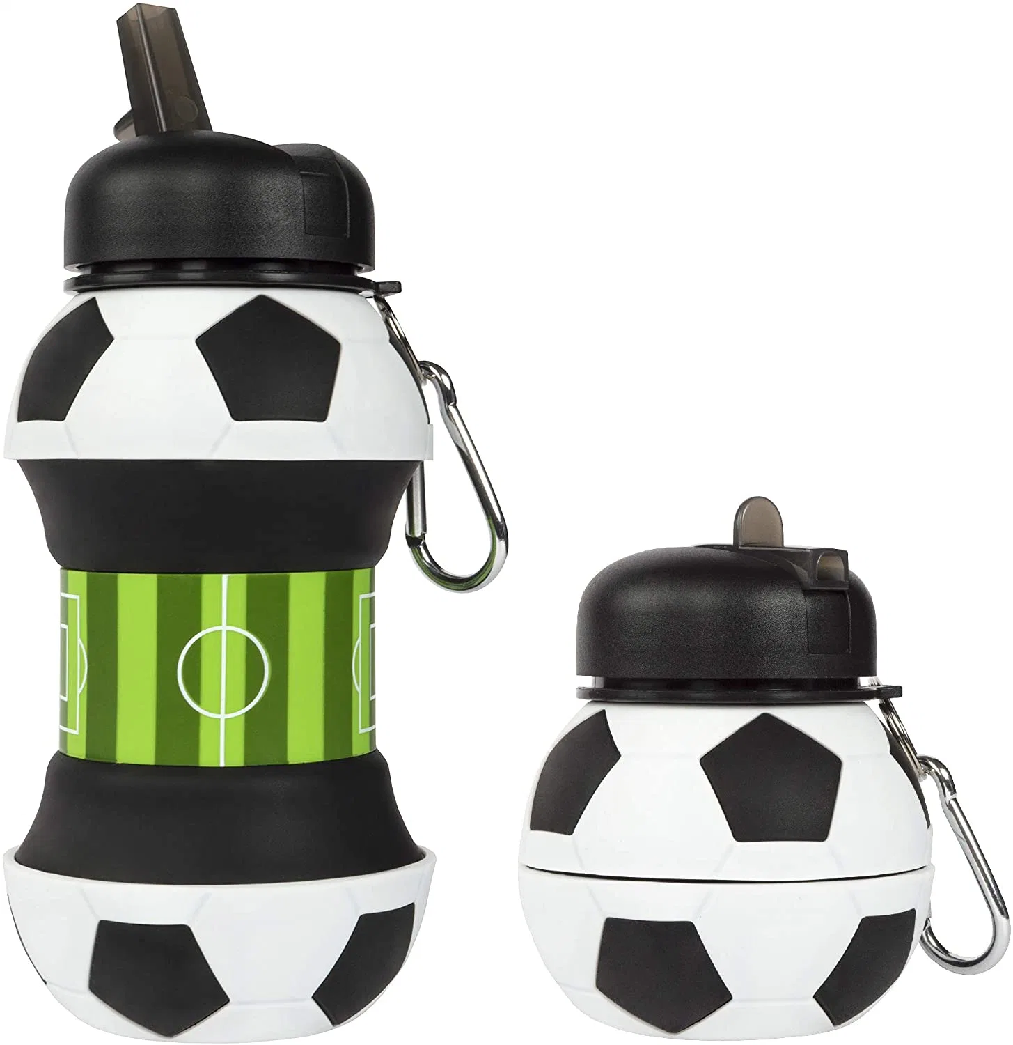 Silicone Soccer Shape Collapsible Drink Bottle with World Cup Promotional Products