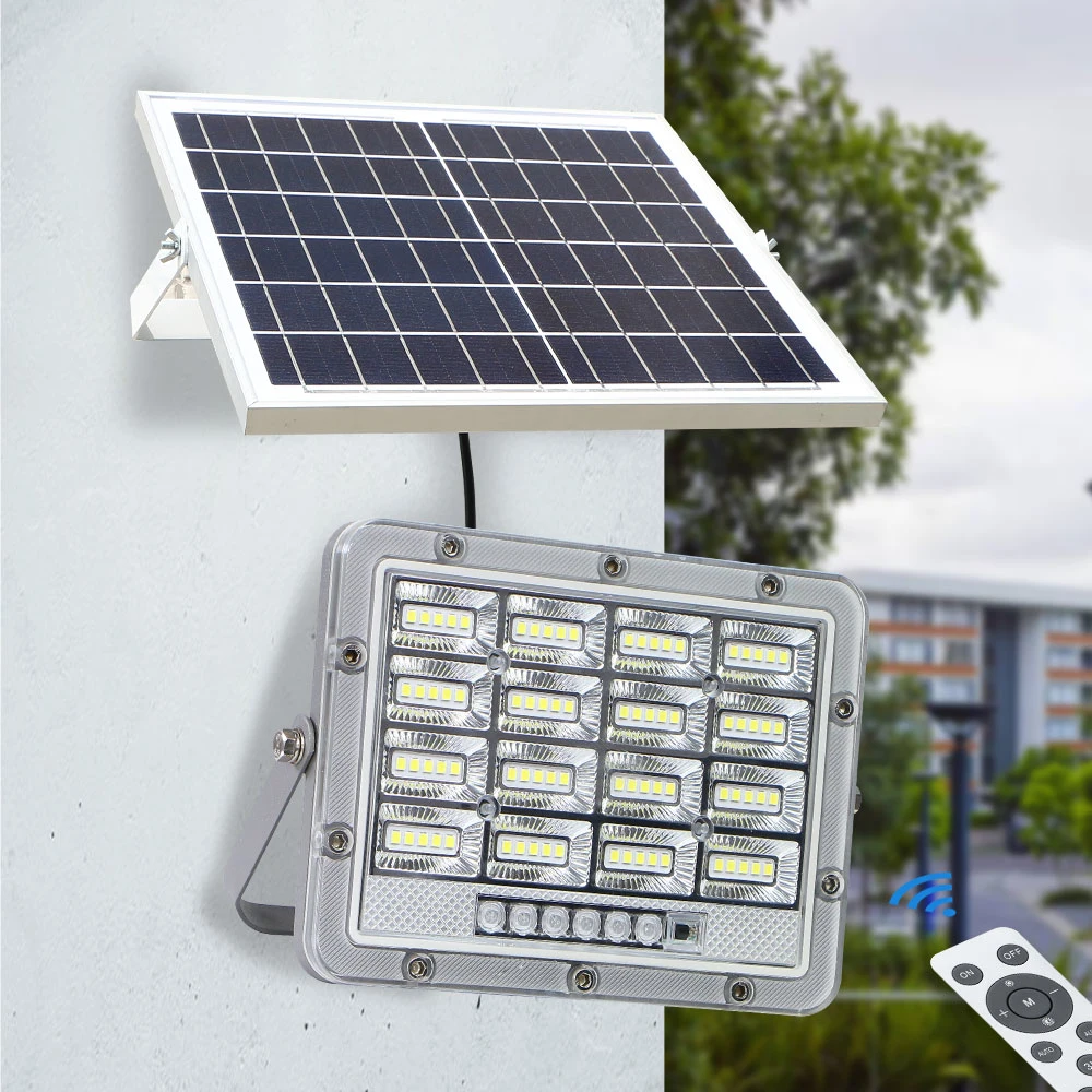 Waterproof IP67 Energy Saving High Lumen Motion Sensor Outdoor 300W Solar Flood Light with Remote