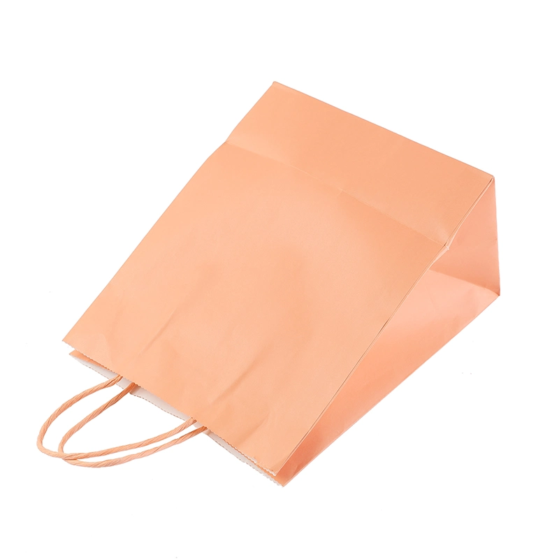 Orange Gift Packaging Paper Bag Beautiful Color with Custom Design