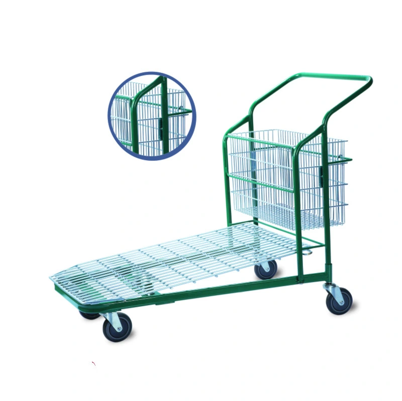 Heavy Duty Logistic Warehouse Mesh Platform Transport Trolley