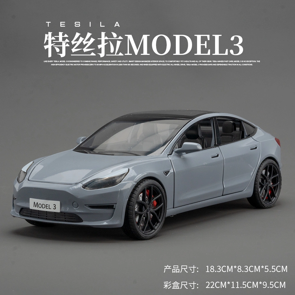 1/24 تيسلا Model3 سيارة ألوي طراز لعبة مصبوبة لـ لعب الأطفال