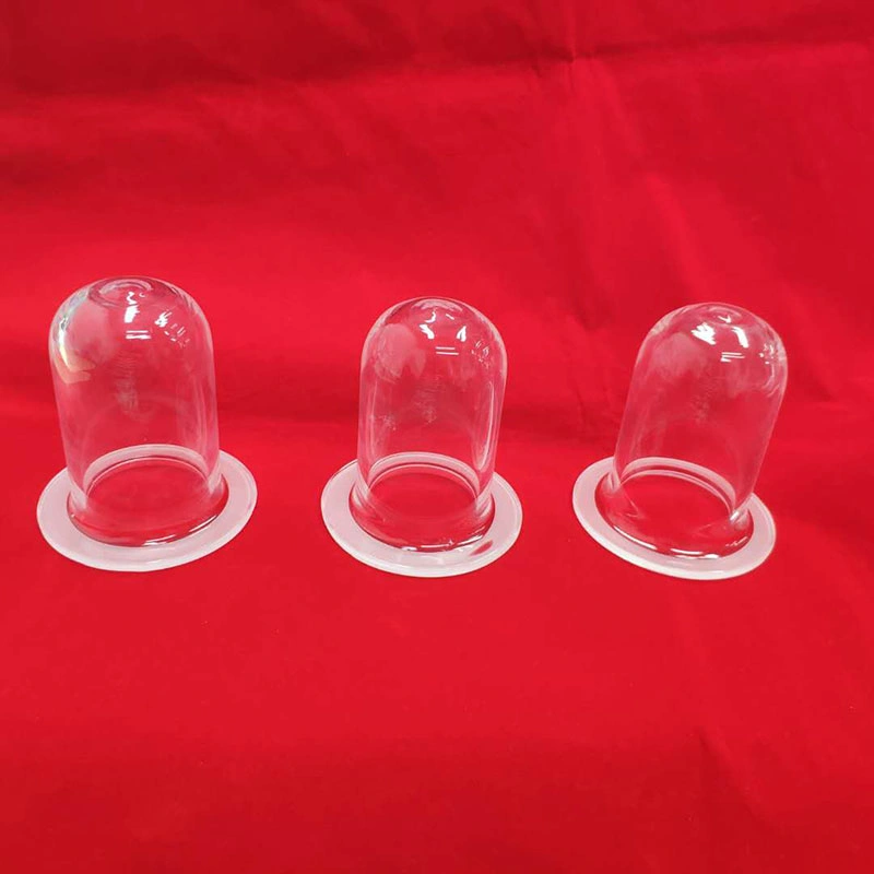 Customized Clear One End Round Bottom Quartz Glass Tube with Flange