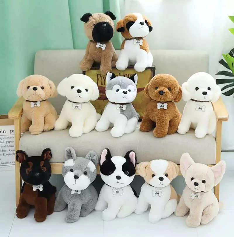 Mignon Chien de simulation des jouets en peluche animaux réalistes Toy animal en peluche pour Bébé Garçon et fille