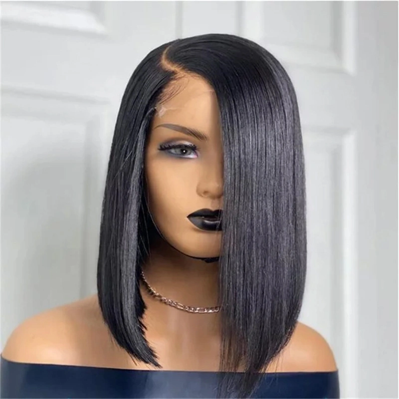 13*4 4*4 Human Hair Closure Lace Front Straight Bob Wig