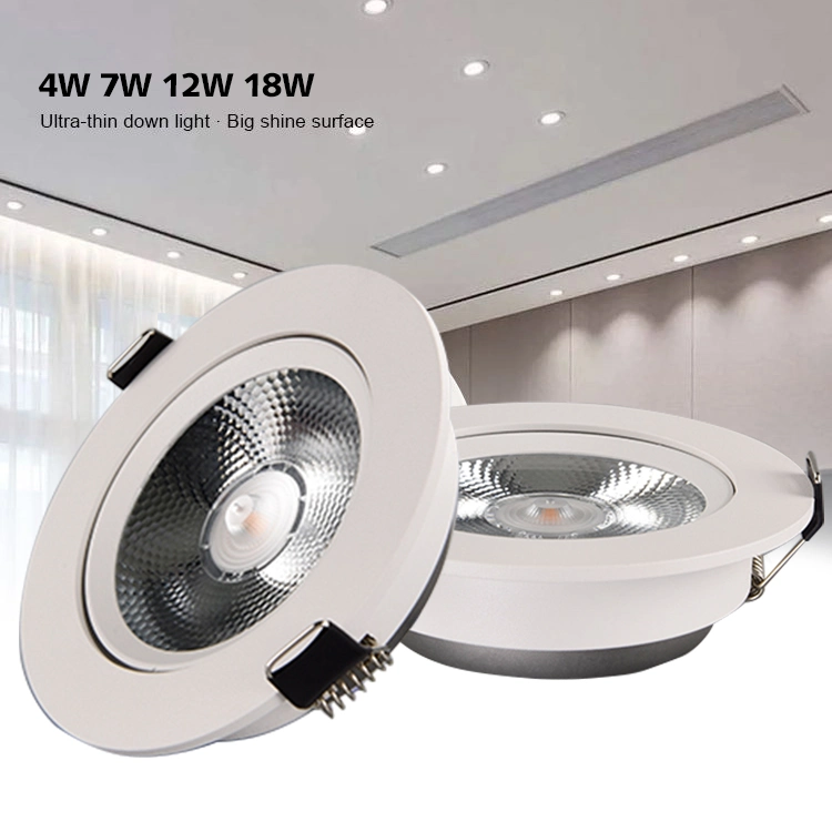 Hotel incrustado en el hogar de aluminio ajustable Downlight LED Downlight COB faro de techo