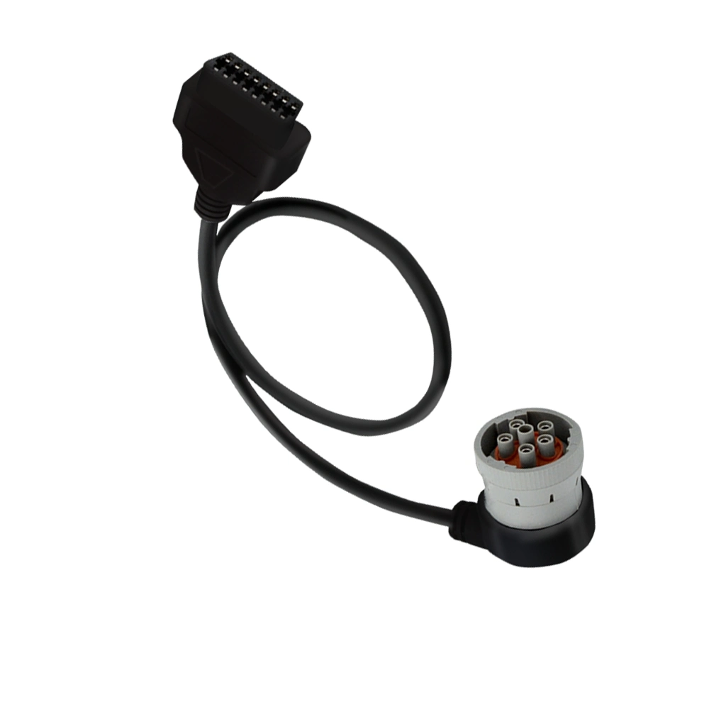 Conector macho J1708 6p en ángulo recto a conector hembra OBD2