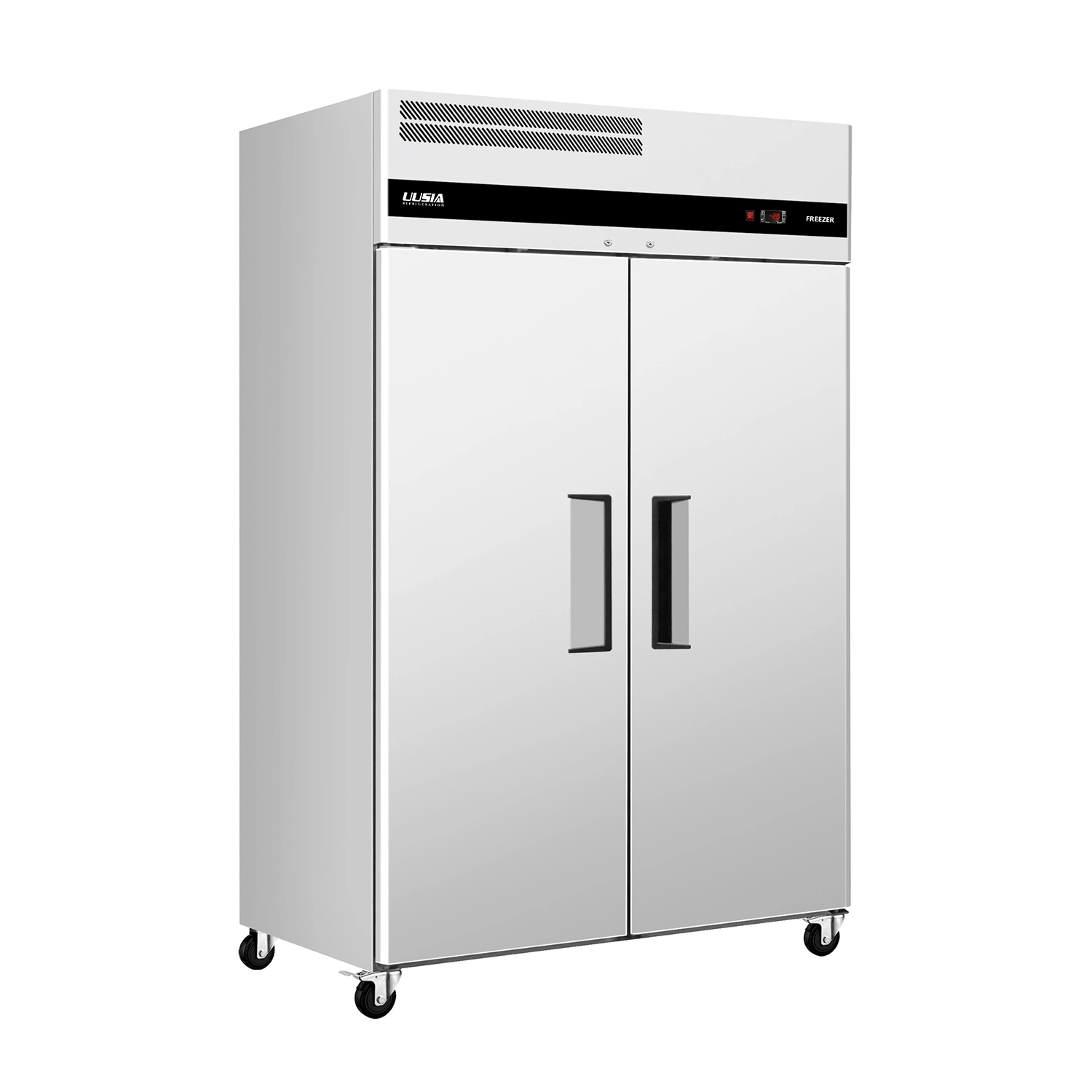 Commercial Refrigerator and Freezer Kitchen Restaurant Double Doors Fridge Stainless Steel Upright Refrigerator