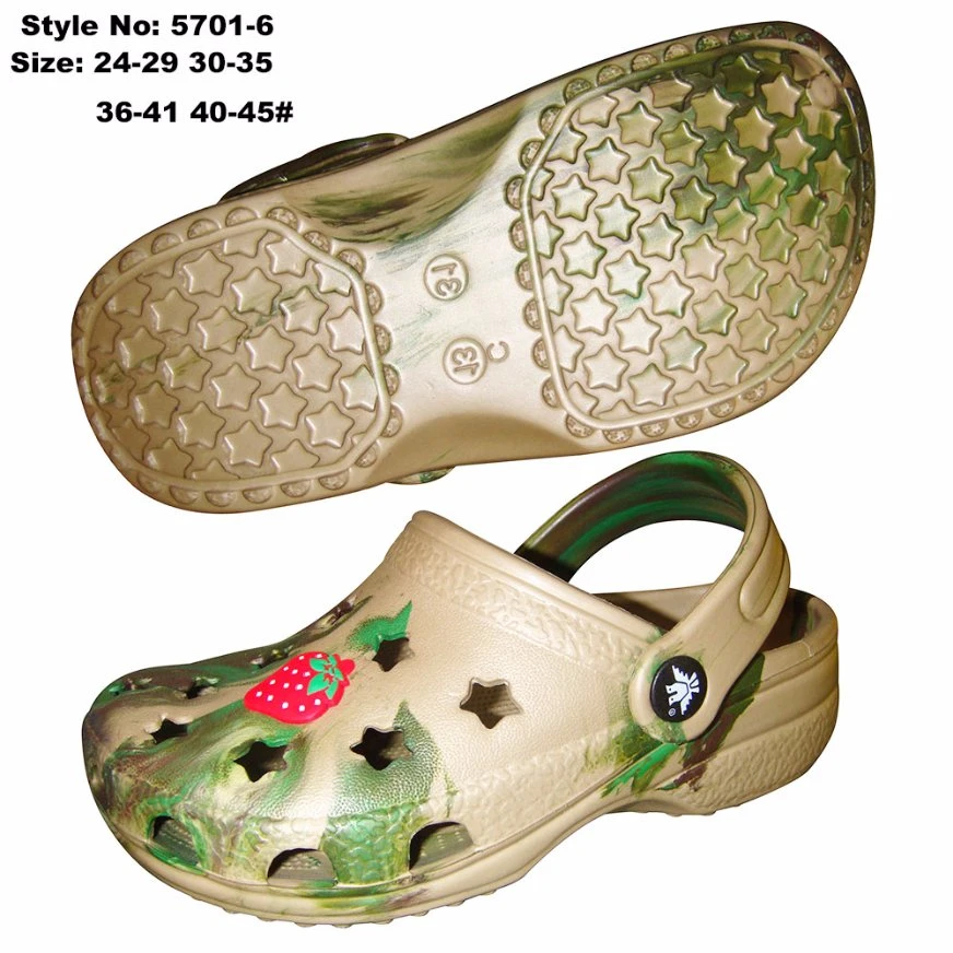 Single Color EVA Unisex Clogs, Fashion Beach Clogs with Charms