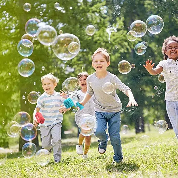 Bubble Bazooka Gun Blaster Bubbles Launcher 36 hoyos Bubble Gun Juguetes para niños pequeños Fiesta de cumpleaños boda al aire libre regalos de Pascua