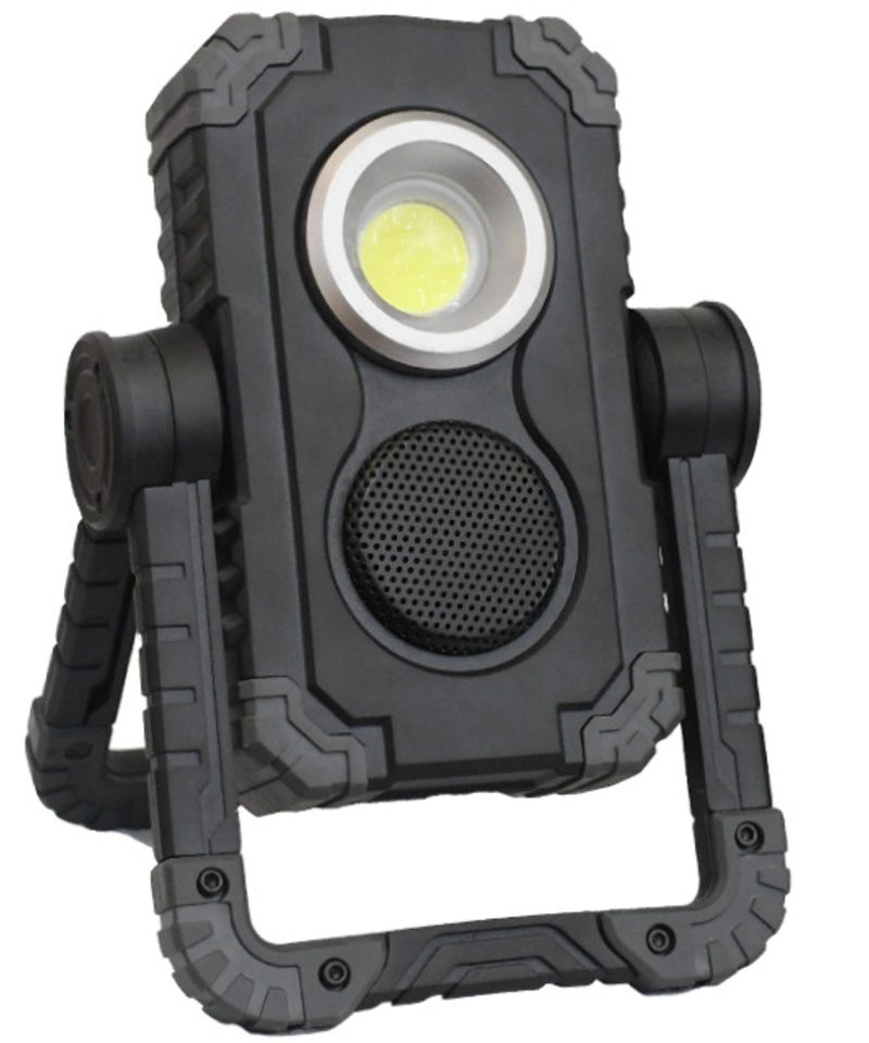 1000 Lumen Manija Portable alquiler de coche de la lámpara de emergencia de inundación de inspección de iluminación con LED recargable altavoz Bluetooth COB la luz de trabajo de música