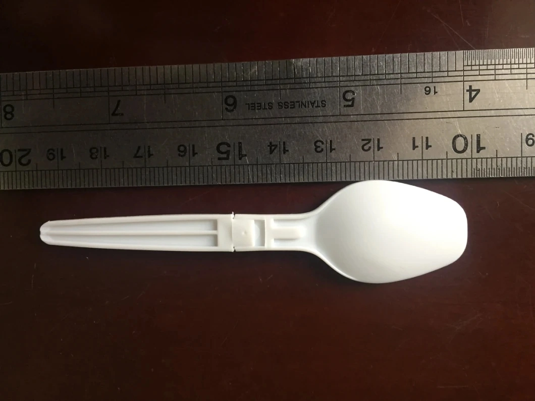 Custom Foldable Disposable Plastic Spoon Fruit Cake Salad Spoon Plastic Cutlery