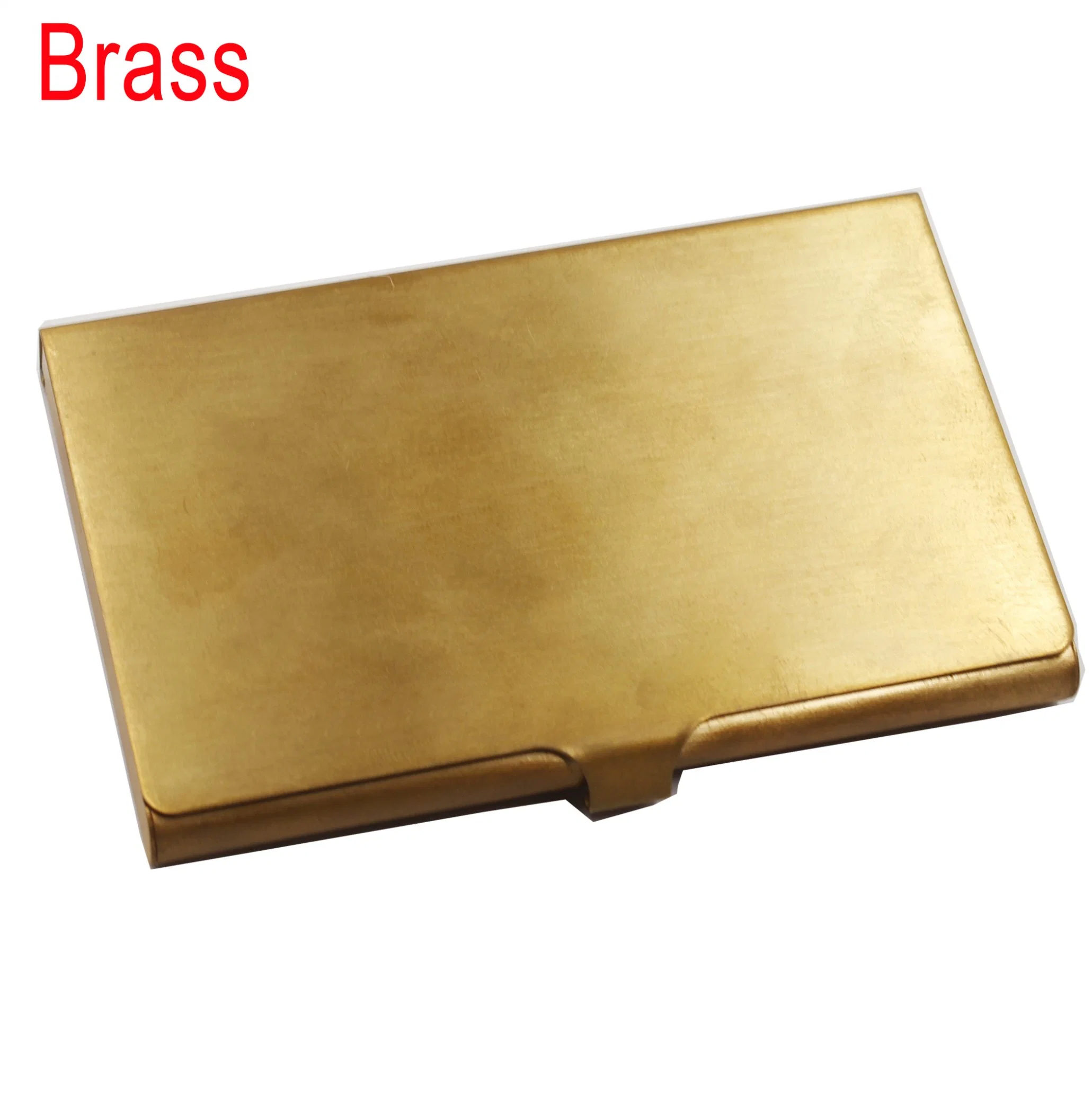 Custom Pure Brass Copper Material Slim Pocket Business Credit Card Holder