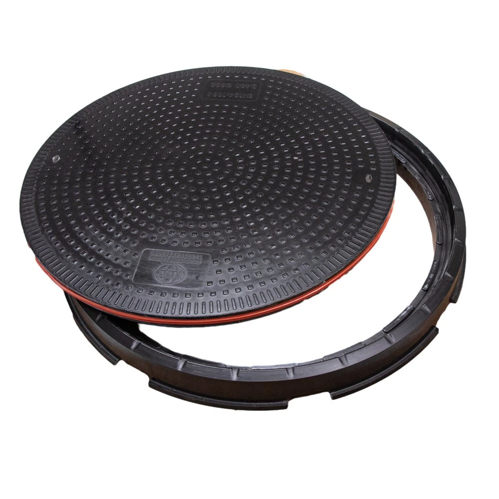 Factory Direct Composite Manhole Cover D400 900mm Sewer Cover Plastic Drain Cover for Petrol Station