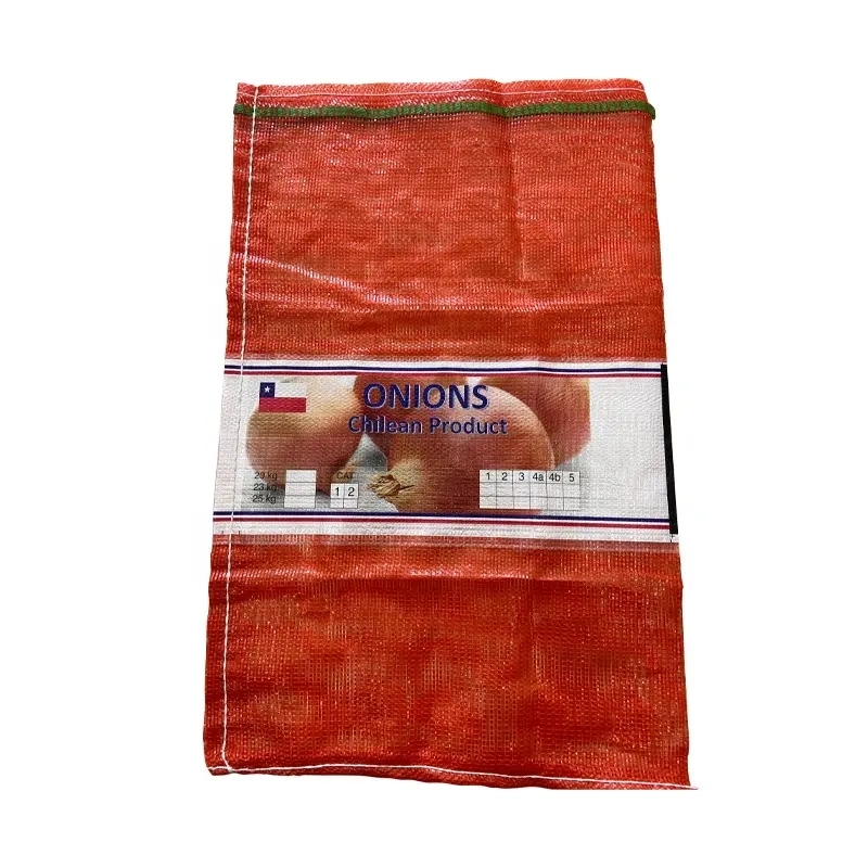 PP Leno Mesh Bag 45*65, 55*85, 50*80 Cm 50lbs, 25lbs, Red, Yellow, Green, Orange, PE/PP Firewood Potato Garlic Onion Vegetable Packaging Bags