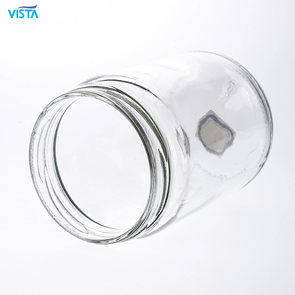 Custom Hot Sale Clear Borosilicate 580ml Glass Storage+Bottles+Screw Lid Food Glass Jars Containers