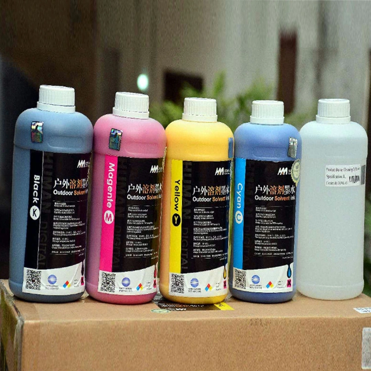 Original Human 42pl Solvent Ink for Konica 512 Head Flex Vinyl Sticker PVC Pet Printing Ink Pigment Ink for Digital Printer Inkjet Printer Made in China