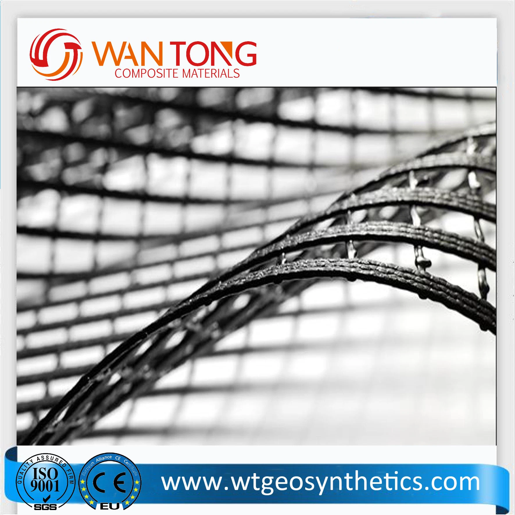 High Tensile Strength Pet Biaxial Geogrid