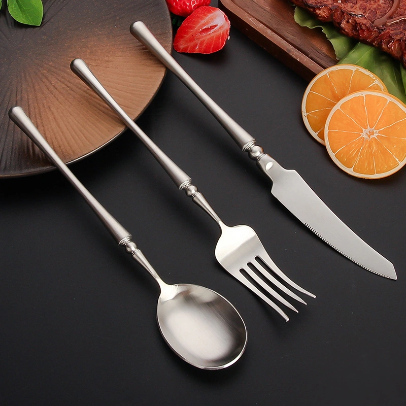 304 Acero inoxidable Cocina occidental cuchillo de bistec tenedor Cubertería