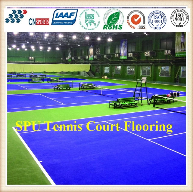 Athletic Court Silicon PU Sports Flooring for Tennis Court