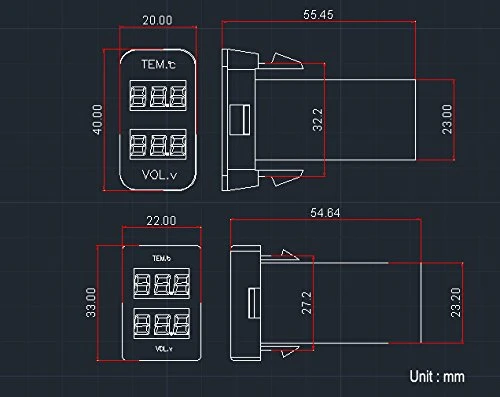 Aluguer 2.1A tomada USB + Carregador de Carro Voltímetro para Toyota Vigo