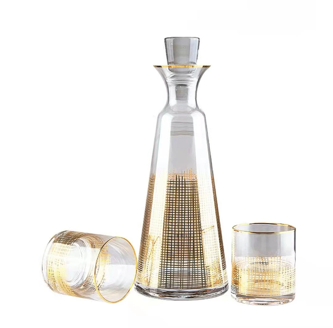 Shaped Glass Decanter for Wine Packing Printed Glass Decanter