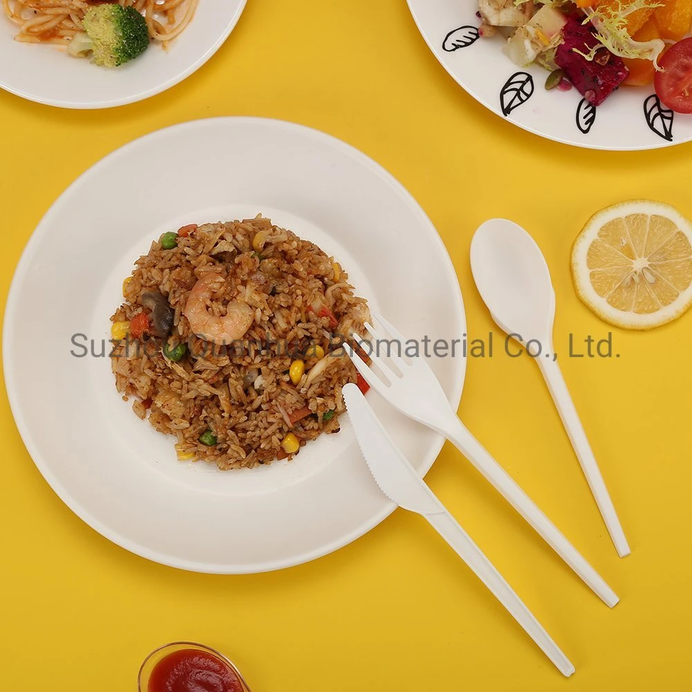 Eco Material Plant Starch Cpla Cutlery Disposable Recyclable Flatware