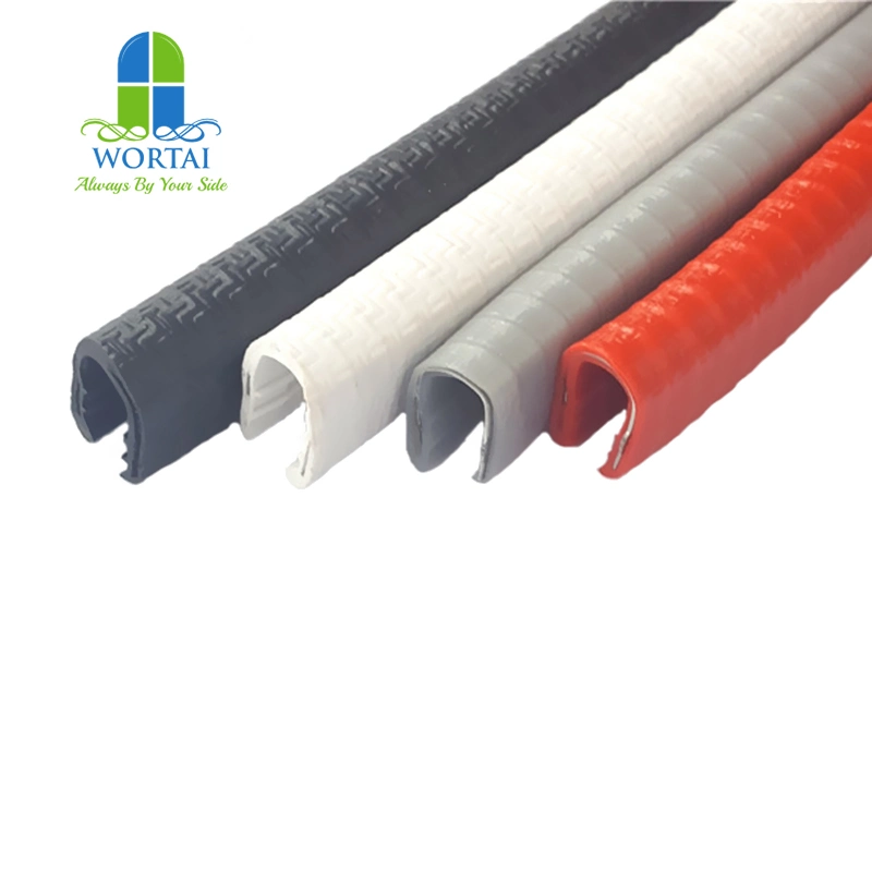 PVC Car Door Edge Guards Trim Seal PVC with Steel Metal Seal Strip