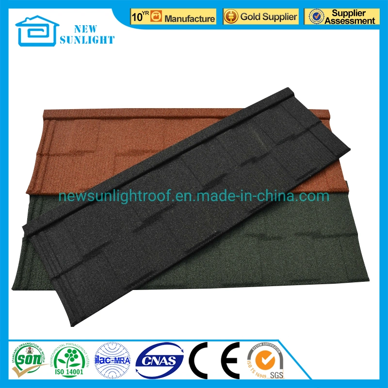 Hot Sale in Kenya Nigeria Ghana Stone Coated Steel Roofing Tiles Metal