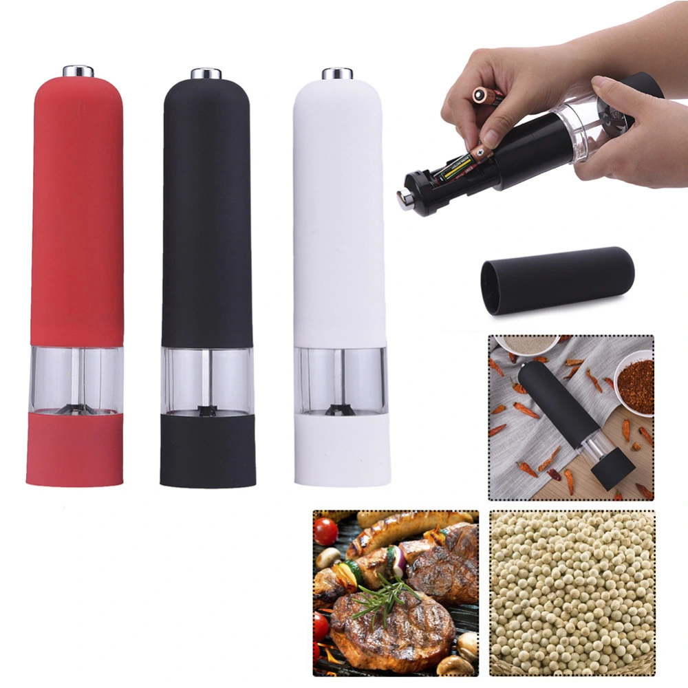 Salt and Pepper Mills Novel Salt & Pepper & Spice Grinders Red White Black Electric Pepper Mill Creative Kitchen Tools